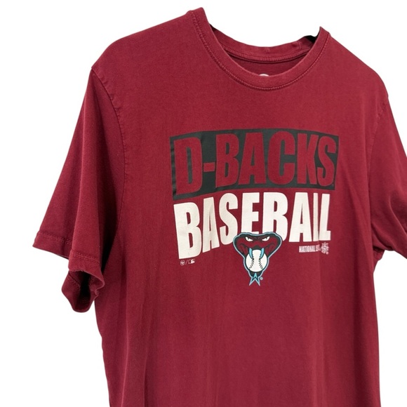 MLB Arizona D-Backs Baseball Maroon T-Shirt  100% Cotton - Size L - '47 Brand - Picture 16 of 17